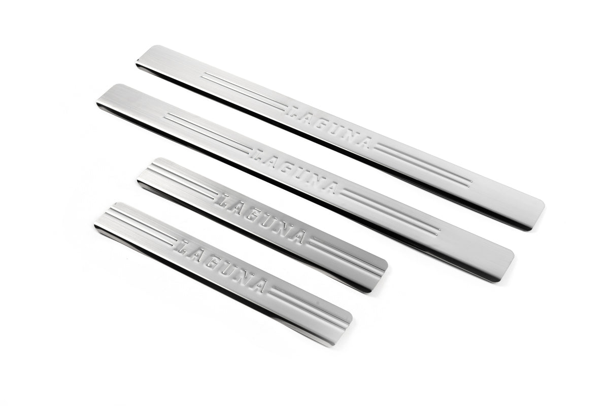 Door Sill Protectors OmsaLine (4 pcs, stainless steel) for Renault Laguna 2001-2007 - image 3