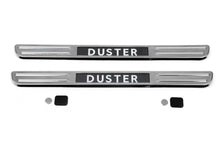 Wireless sills with illuminated (2 pcs, stainless steel) for Dacia Duster 2008-2018 - Reelken Auto