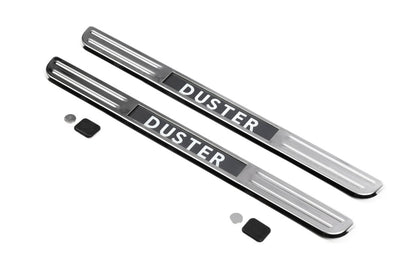 Wireless illuminated door sills (2 pcs, stainless steel) for Renault Duster 2008-2017 - image 3