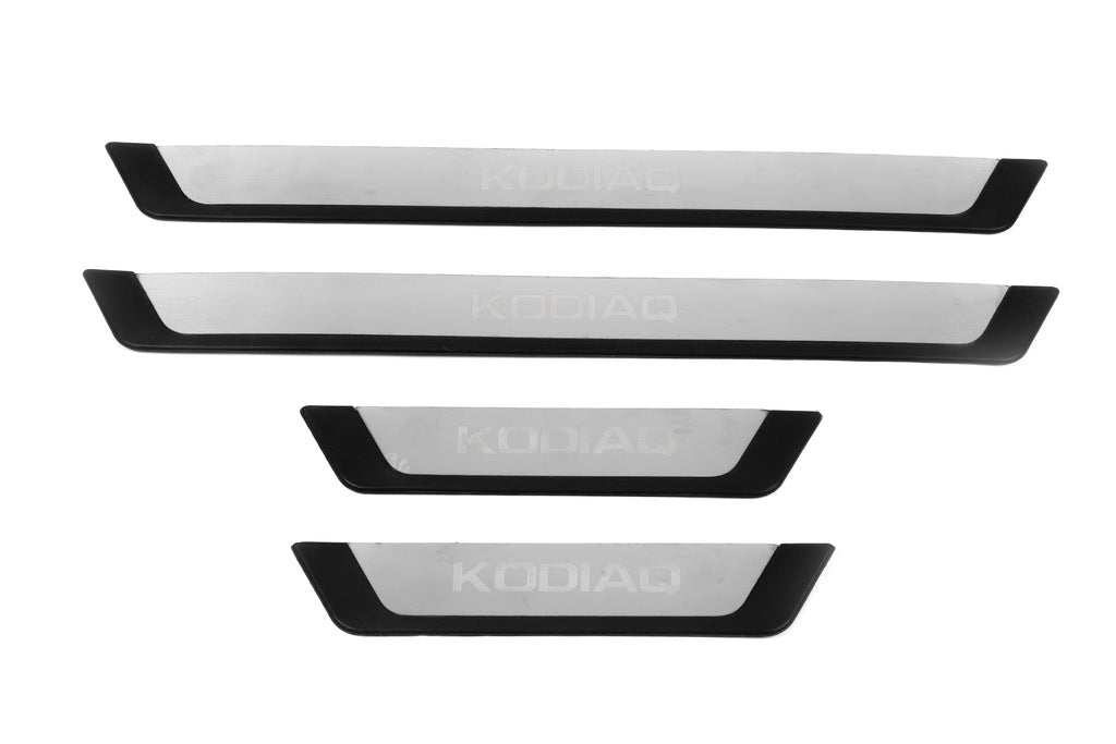 Door Sill Protectors OmsaLine-Flex (4 pcs, stainless steel) for Skoda Kodiaq 2016-2023 - image 2