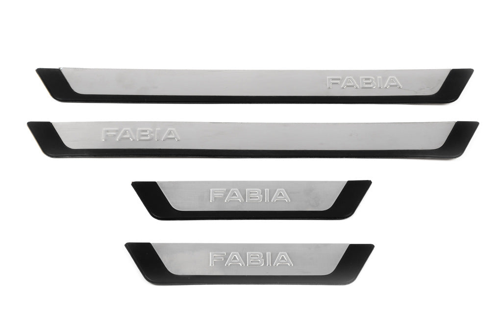 Door Sill Protectors OmsaLine-Flexill (4 pcs) for Skoda Fabia 2014-2021 - image 2
