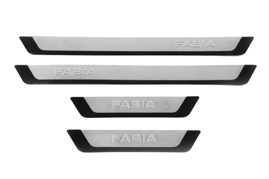 Door Sill Protectors OmsaLine-Flexill (4 pcs) for Skoda Fabia 2014-2021 - image 2