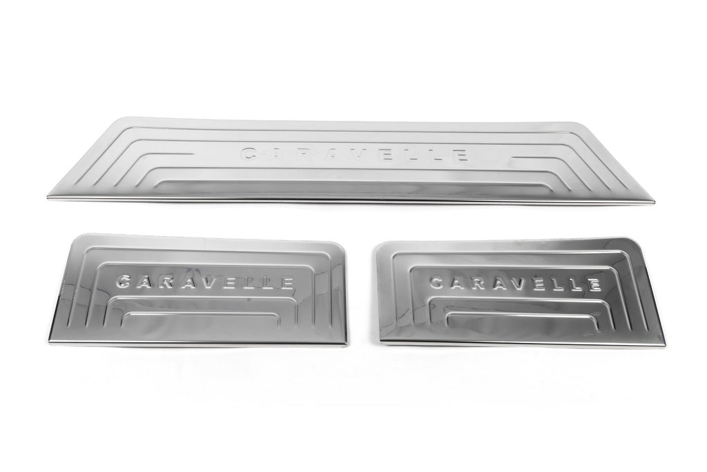 Interior door sill covers (Omsa, stainless steel) for Volkswagen T5 Caravelle 2004-2010 - image 2