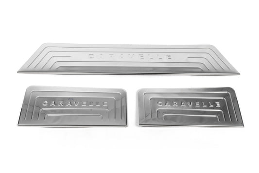 Interior door sill covers (Omsa, stainless steel) for Volkswagen T5 Caravelle 2004-2010 - image 2