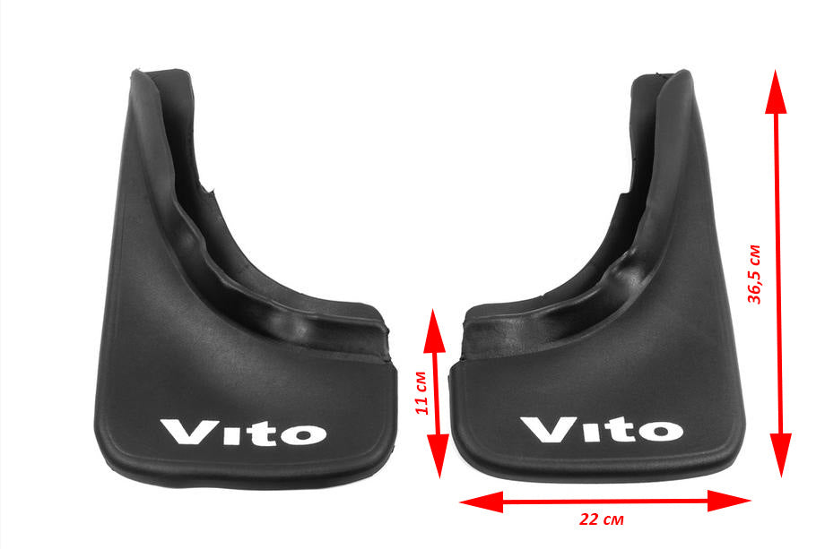 Premium Mud Flaps (Turkey, Soft) for Mercedes Vito W638 1996-2003 - image 4