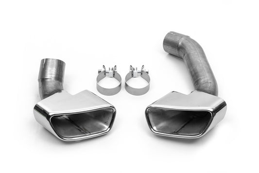 Exhaust tips (for M-Package, 2 pcs, stainless steel) for BMW X5 F15 2013-2018 - image 1