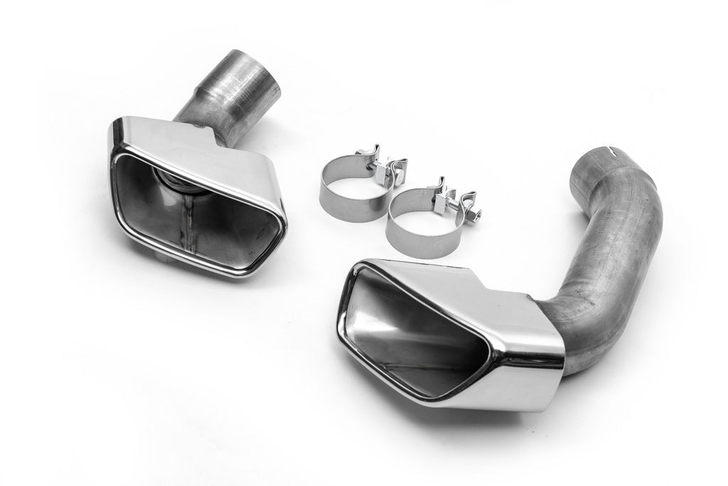 Exhaust tips (for M-Package, 2 pcs, stainless steel) for BMW X5 F15 2013-2018 - image 2