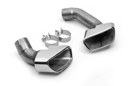 Exhaust tips (for M-Package, 2 pcs, stainless steel) for BMW X5 F15 2013-2018 - image 3