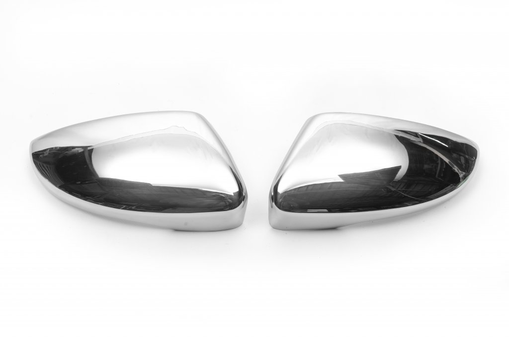Mirror Covers (2 pcs, Stainless Steel) for Volkswagen Scirocco 2008-2017 - image 3