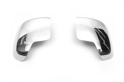 Covers for mirrors tops (2 pcs, stainless steel.) for Citroen Nemo - Reelken Auto
