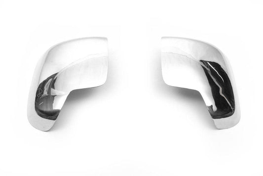 Covers for mirrors tops (2 pcs, stainless steel.) for Citroen Nemo - Reelken Auto