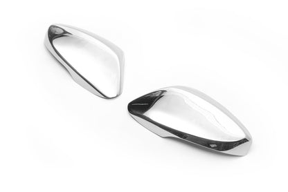 Mirror covers with indicator cut-out (2 pcs, stainless steel) for Hyundai Accent 2011-2017 - image 3