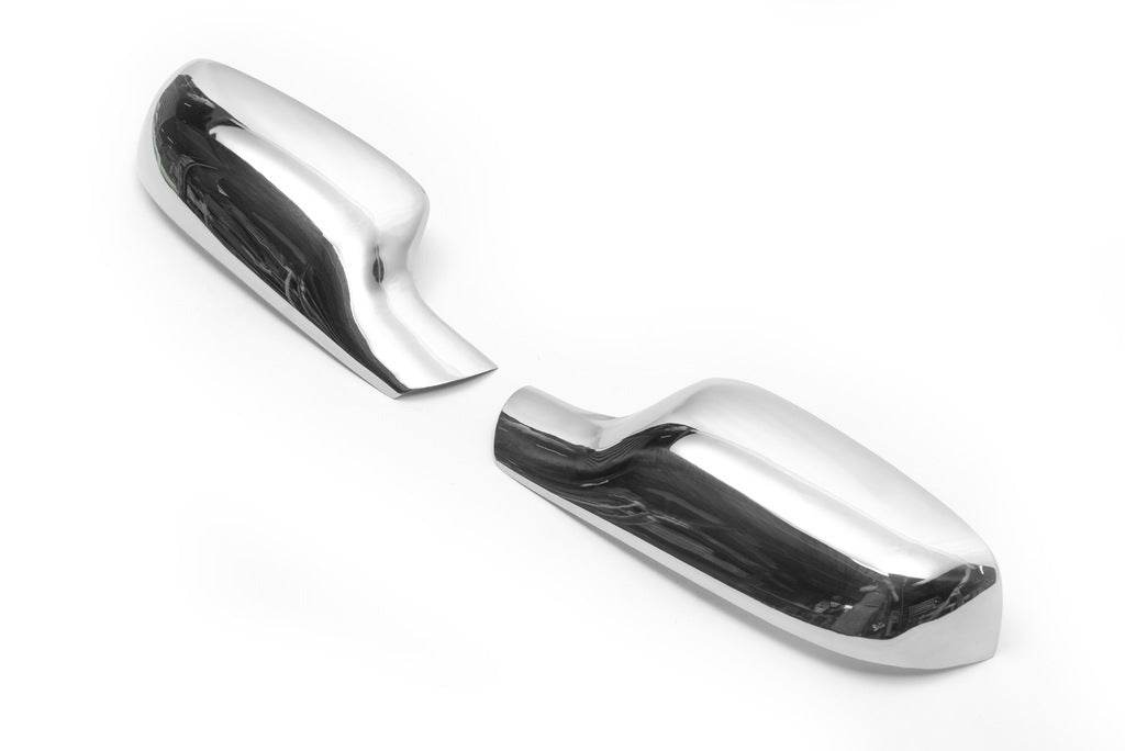 Covers for mirrors (2 pieces, stainless steel) for Renault Megane II 2004-2009 - Reelken Auto
