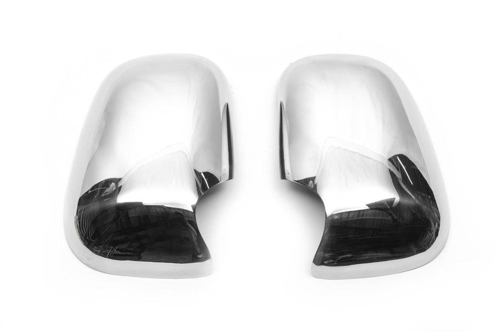 Covers for mirrors (2 pcs, stainless steel.) for Ford Transit 1991-2000 - Reelken Auto