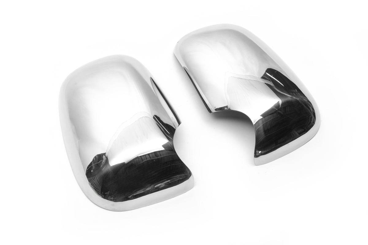 Covers for mirrors (2 pcs, stainless steel.) for Ford Transit 1991-2000 - Reelken Auto
