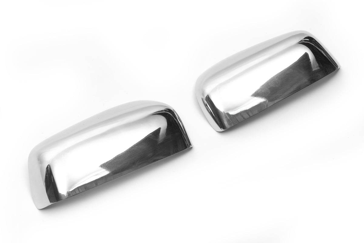 Covers for mirrors option # 2 (2 pieces, stainless steel) for Ford Connect 2010-2013 - Reelken Auto