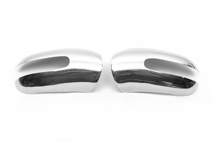 Mirror covers (2 pieces, stainless steel) for Mercedes ML W163 - Reelken Auto