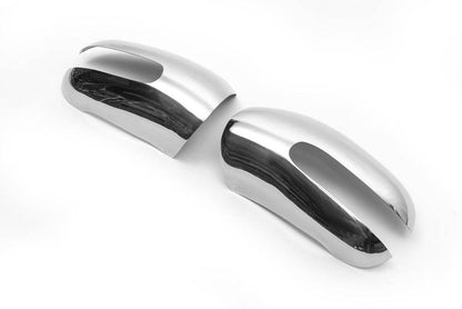 Mirror covers (2 pieces, stainless steel) for Mercedes ML W163 - Reelken Auto