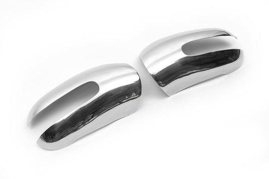 Mirror covers (2 pieces, stainless steel) for Mercedes ML W163 - Reelken Auto