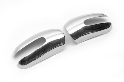 Mirror Covers (2 pcs, Stainless Steel) for Mercedes ML W163 1997-2005 - image 2