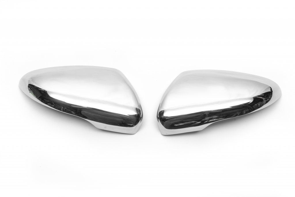 Mirror Covers (HB, 2 pcs, Stainless Steel) for Volkswagen Golf 6 2008-2014 - image 2