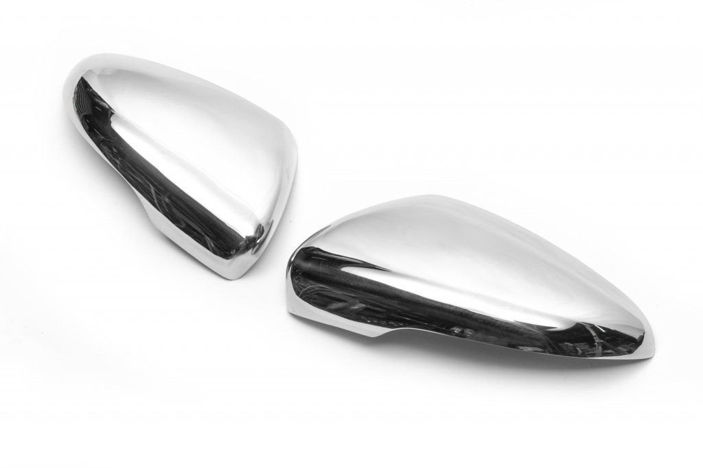 Covers for mirrors (2 pcs, stainless steel) for Volkswagen Touran 2010-2015 - image 7