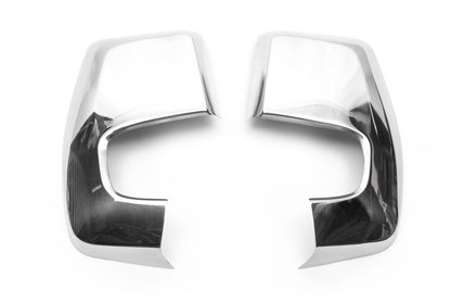 Mirror Covers (2 pcs, Stainless Steel) for Ford Custom 2013-2022 - image 4