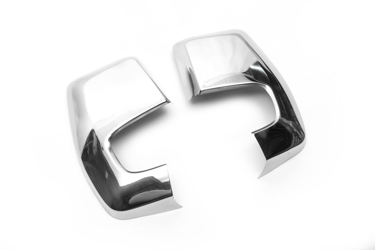 Mirror Covers (2 pcs, Stainless Steel) for Ford Custom 2013-2022 - image 3