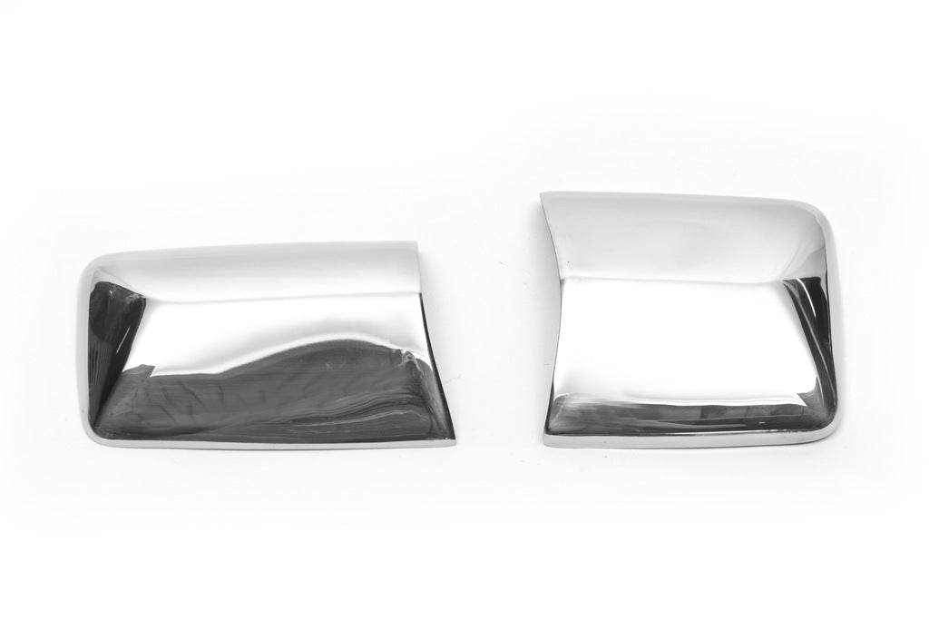 Covers for mirrors (2 pieces, stainless steel) for Mercedes E-class W124 1984-1997 - Reelken Auto