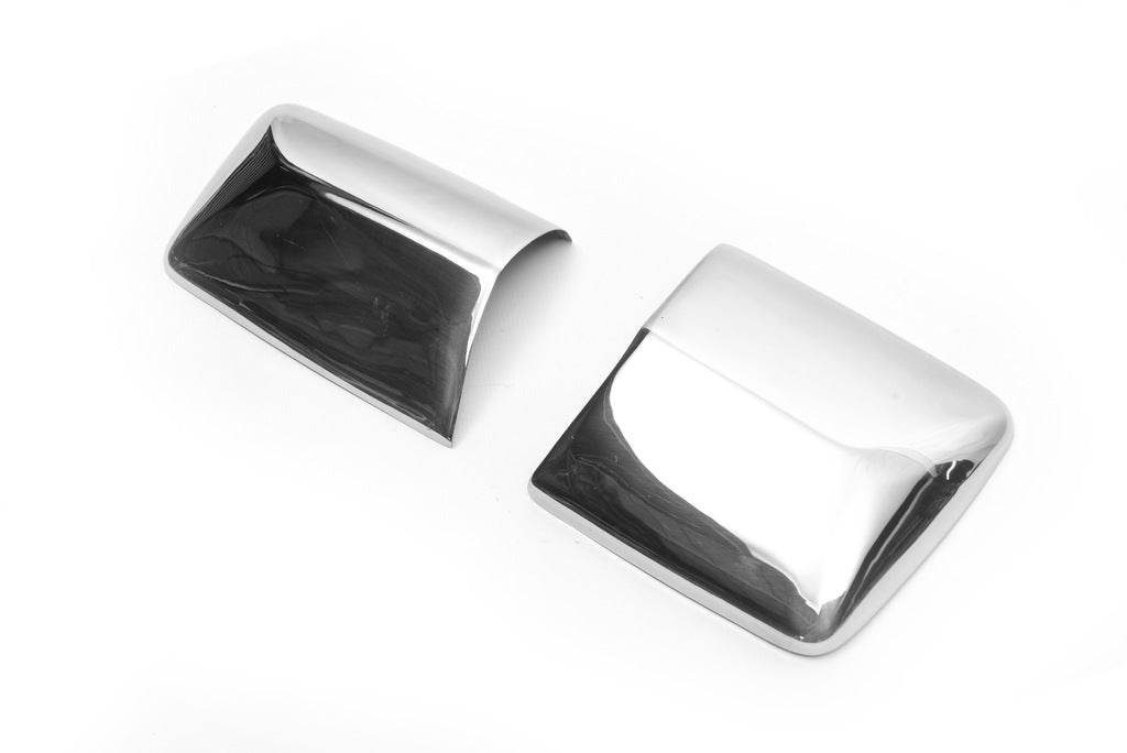 Covers for mirrors (2 pieces, stainless steel) for Mercedes E-class W124 1984-1997 - Reelken Auto