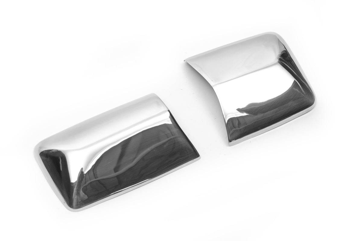 Covers for mirrors (2 pieces, stainless steel) for Mercedes E-class W124 1984-1997 - Reelken Auto