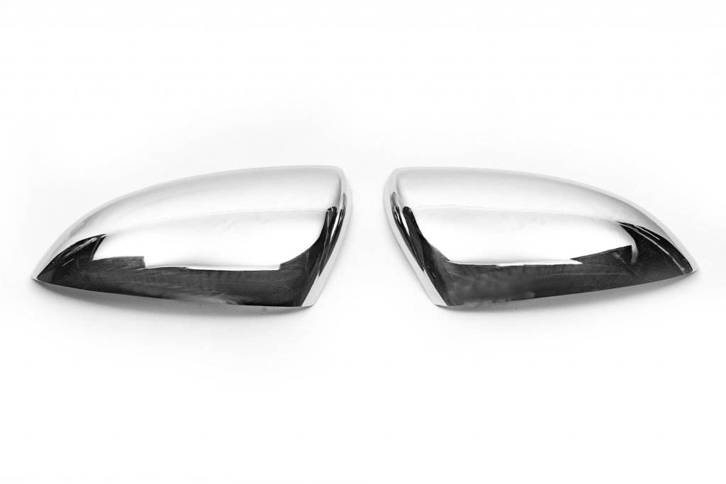 Covers for mirrors (2 pcs, steel) for Nissan Qashqai 2007-2010 - Reelken Auto
