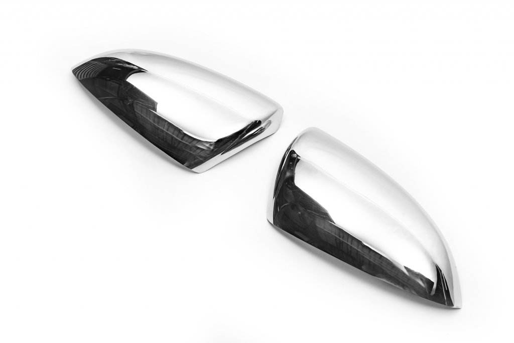 Covers for mirrors (2 pcs, steel) for Nissan Qashqai 2007-2010 - Reelken Auto