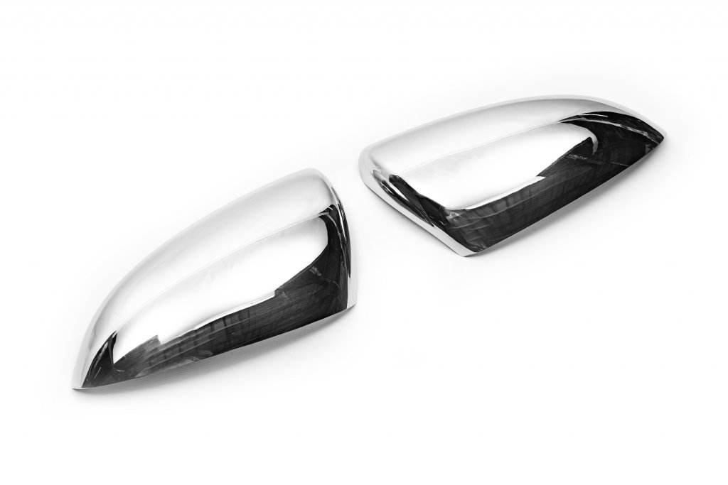 Covers for mirrors (2 pcs, steel) for Nissan Qashqai 2007-2010 - Reelken Auto