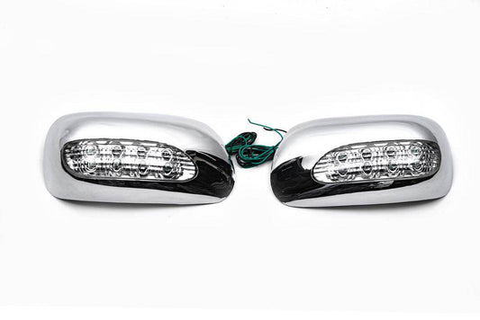 Covers for mirrors for LED (2002-2005, 2 pcs, layer) for Toyota Corolla 2002-2007 - Reelken Auto