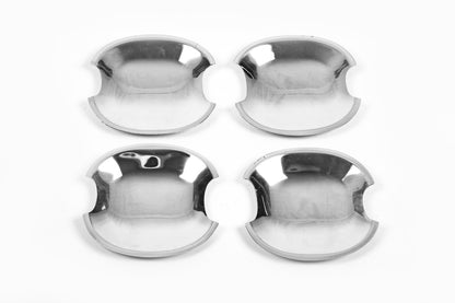 Chrome Handle Inserts (4 pcs, Stainless Steel) for Hyundai Accent 2006-2010 - image 3