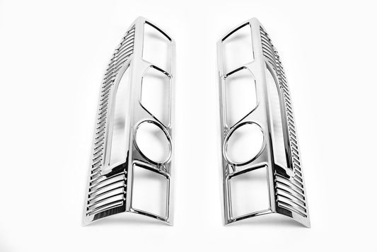 Chrome Tail Light Covers with Curve (2006-2014, 2 pcs, Plastic) for Fiat Ducato 2006-2025 - image 2