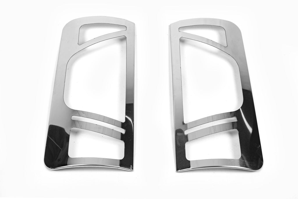 Chrome Tail Light Covers Version No.2 (2 pcs, Stainless Steel) for Ford Connect 2010-2013 - image 3