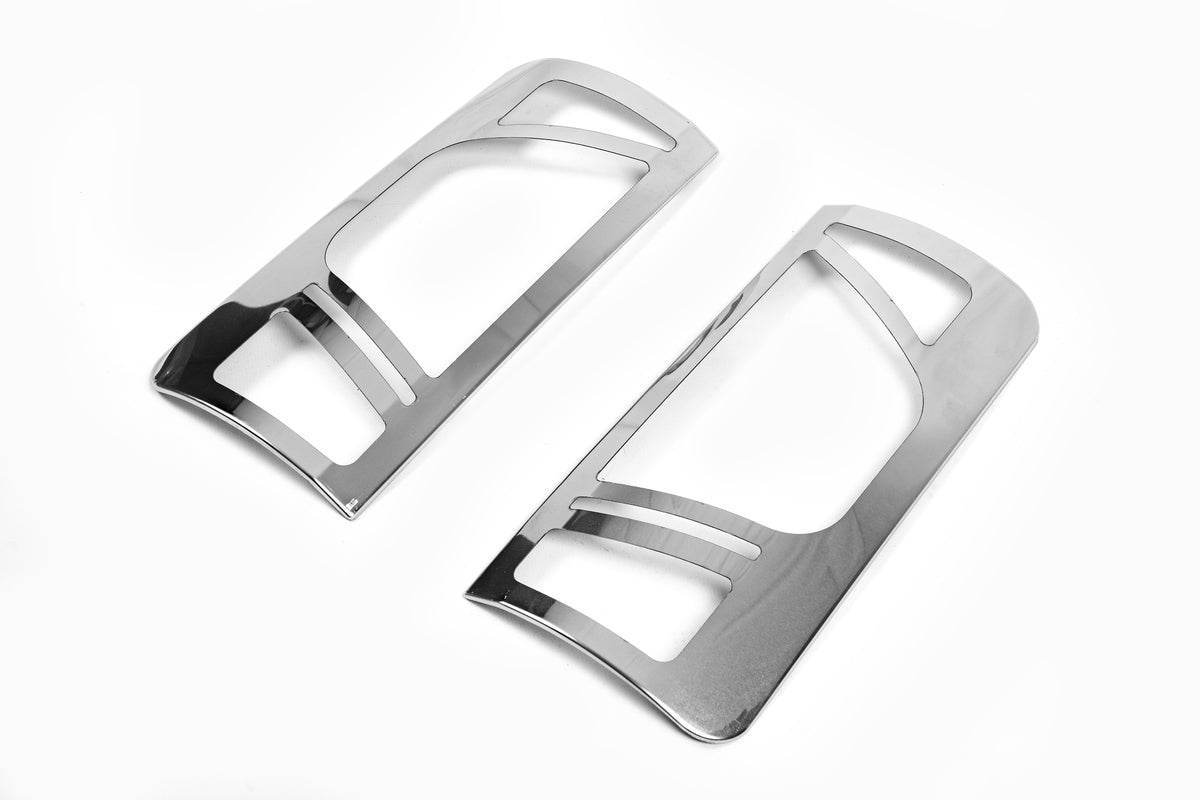 Covers for foot variant №2 (2 pcs, stainless steel) for Ford Connect 2010-2013 - Reelken Auto