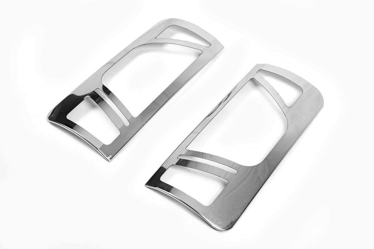 Chrome Tail Light Covers Version No.2 (2 pcs, Stainless Steel) for Ford Connect 2010-2013 - image 2