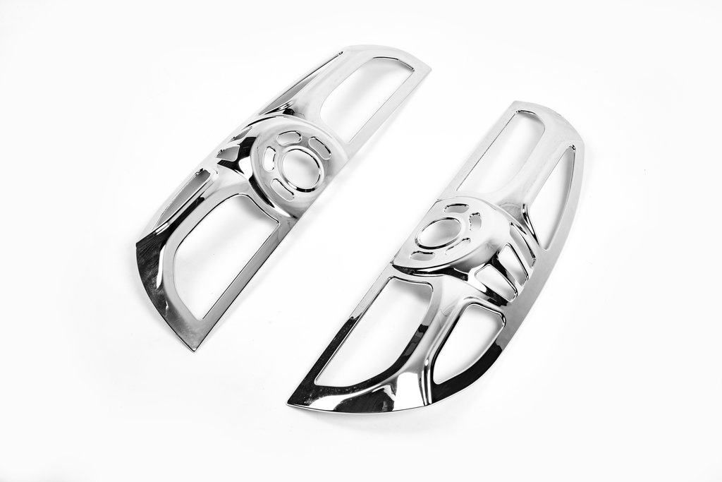 Chrome Tail Light Covers (2010-2015, 2 pcs, plastic) for Fiat Doblo II 2010-2022 - image 3