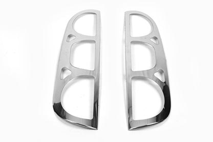 Chrome Tail Light Covers (2 pcs, Stainless Steel) for Fiat Doblo I 2005-2010 - image 2