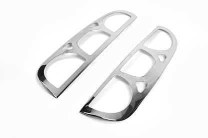 Chrome Tail Light Covers (2 pcs, Stainless Steel) for Fiat Doblo I 2005-2010 - image 3