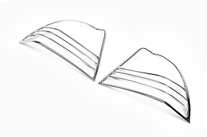 Chrome Tail Light Covers (2002-2004, 2 pcs, plastic) for Toyota Corolla 2002-2007 - image 2