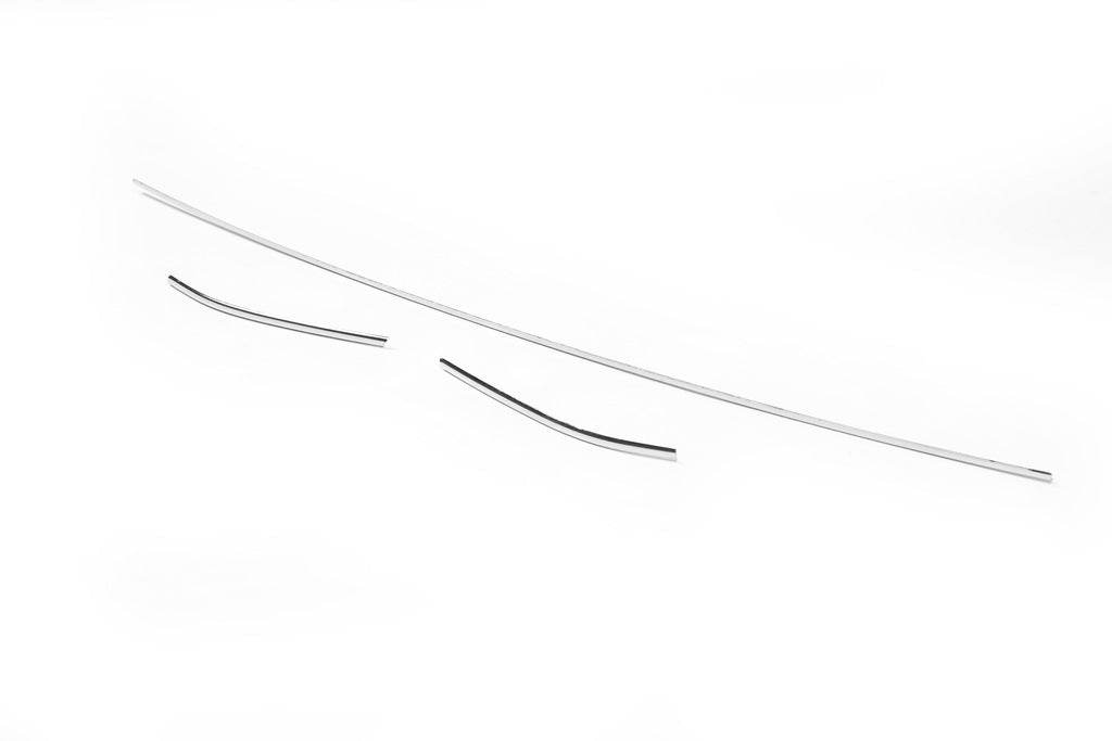 Lining on the front bumper OmsaLine (3 pieces, stainless.) for Skoda Superb 2015-2024 - Reelken Auto
