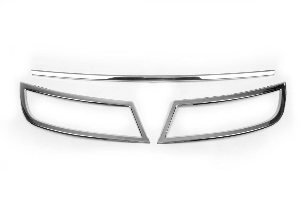 Pads on the end of the OmsaLine bumper (3 pcs., stainless steel) for Skoda Superb 2015-2024 - Reelken Auto