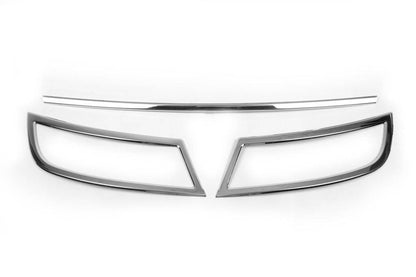 Pads on the end of the OmsaLine bumper (3 pcs., stainless steel) for Skoda Superb 2015-2024 - Reelken Auto