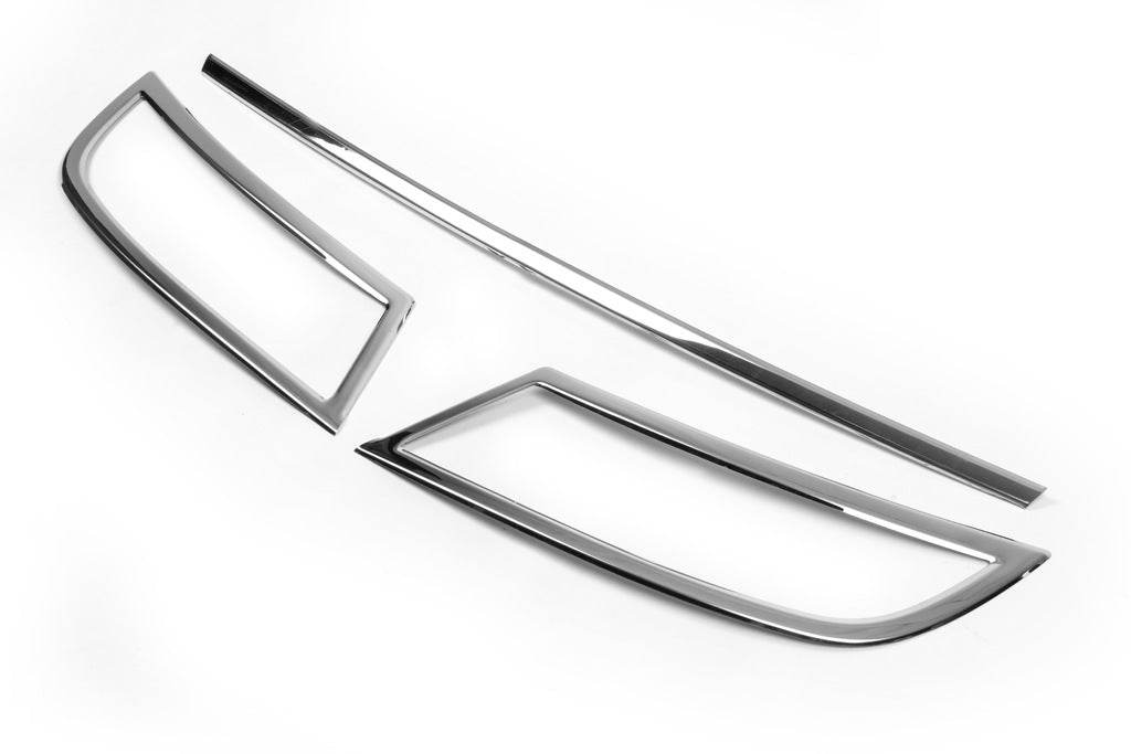 Pads on the end of the OmsaLine bumper (3 pcs., stainless steel) for Skoda Superb 2015-2024 - Reelken Auto