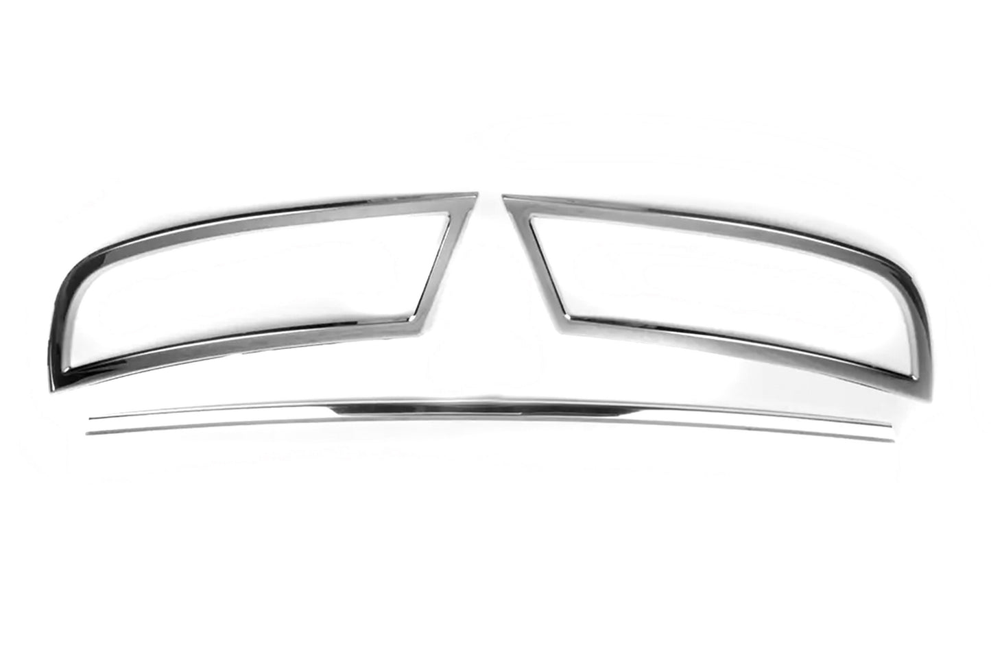 Rear Bumper End Trim OmsaLine (3 pcs, Stainless Steel) for Skoda Superb 2015-2024 - image 2