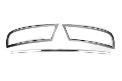 Rear Bumper End Trim OmsaLine (3 pcs, Stainless Steel) for Skoda Superb 2015-2024 - image 2